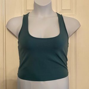 Express one eleven crop top tank top blue/green